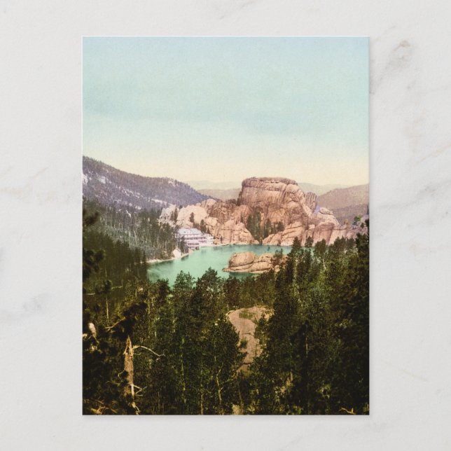 Sylvan Lake South Dakota Postcard (Front)