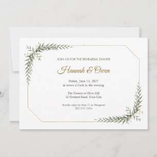 Sylvan Octagonal Frame Rehearsal Dinner Invitation