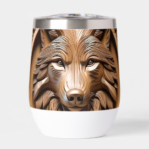 Sylvan Sentinel: The Majestic Wood Wolf Print,