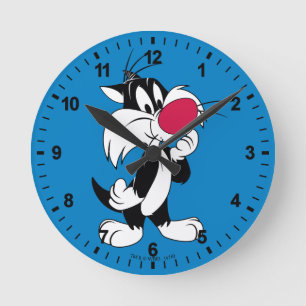 Sylvester Jr.   Classic Pose Round Clock