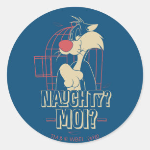 SYLVESTER™- Naughty? Moi? Classic Round Sticker