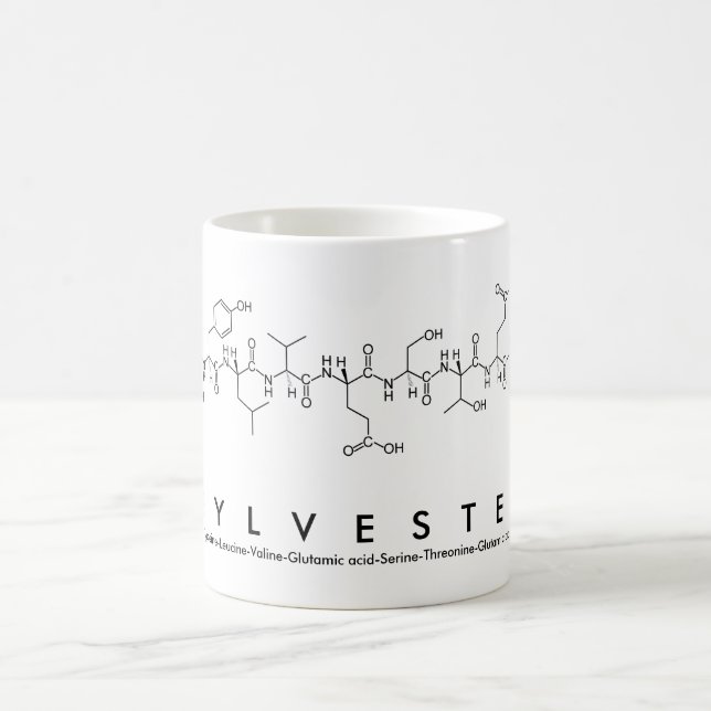 Sylvester peptide name mug (Center)