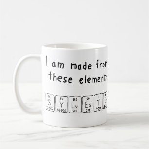 Sylvester periodic table name mug