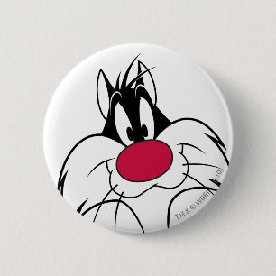 SYLVESTER™ Red Nose Face 6 Cm Round Badge