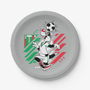 SYLVESTER™ Team Italy Soccer Graphic Paper Plate
