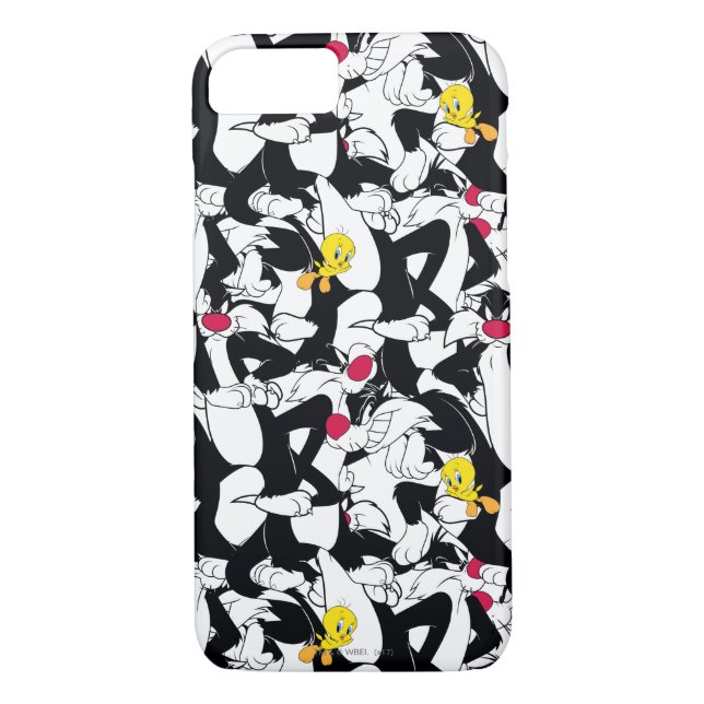 SYLVESTER™ & TWEETY™ Pattern Case-Mate iPhone Case (Back)