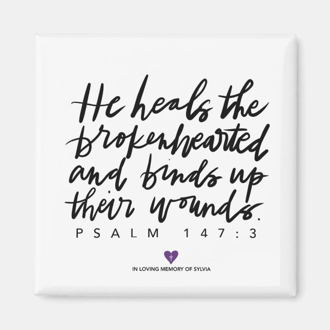 SylviasStory Psalm Square Magnet (Front)