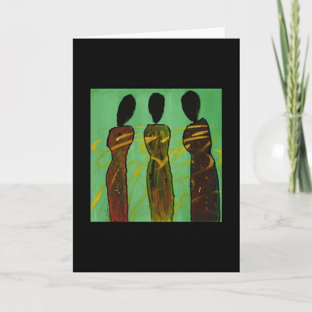 Symbiotic Sisters II - Blank Ethnic Art Card (Front)
