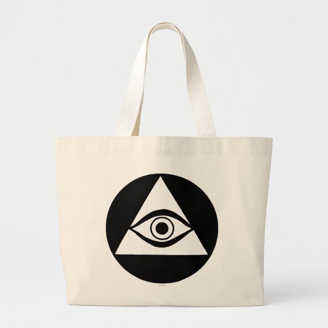 Symbol: All Seeing Eye Large Tote Bag (Front)