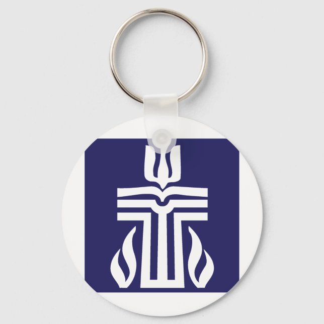 symbol-bluewhite key ring (Front)