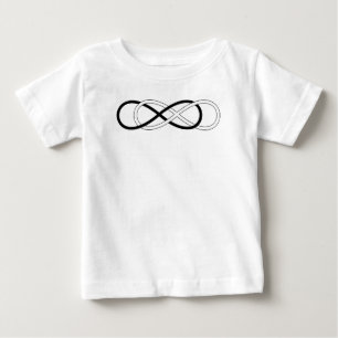 Symbol double Infinity - Black & White Baby T-Shirt
