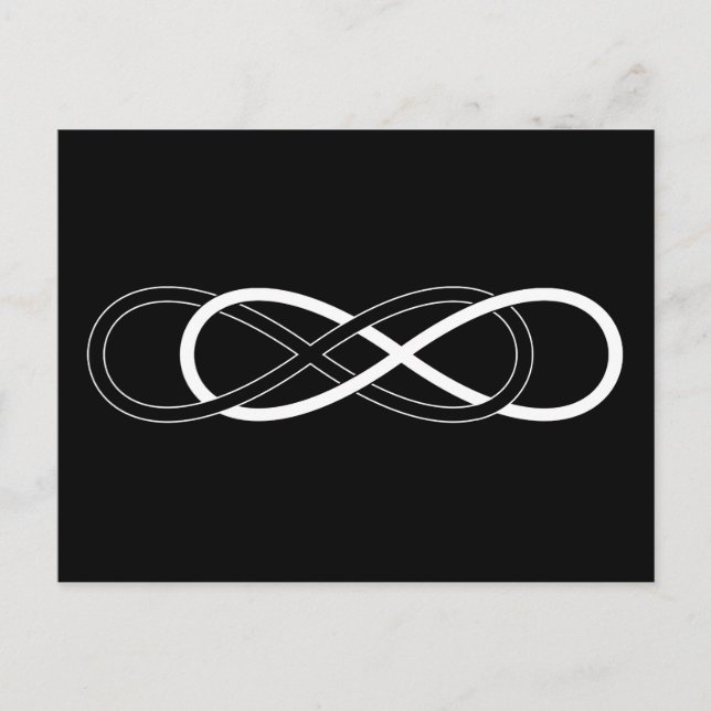 Symbol double Infinity - Black & White Postcard (Front)
