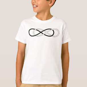 Symbol double Infinity - Black & White T-Shirt
