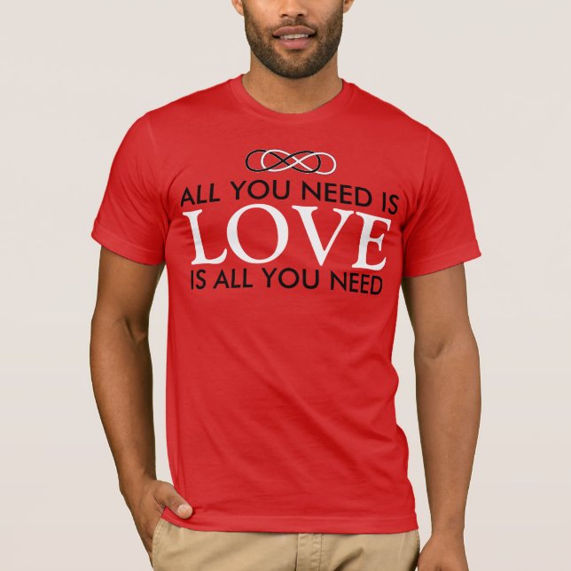 Symbol double Infinity - Black & White T-Shirt (Front)