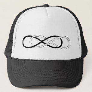 Symbol double Infinity - Black & White Trucker Hat