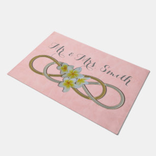 Symbol Double Infinity - Frangipani gold silver Doormat
