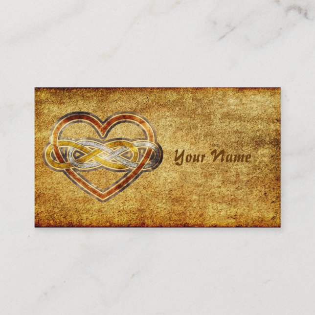Symbol double Infinity Heart BiColor Business Card (Front)