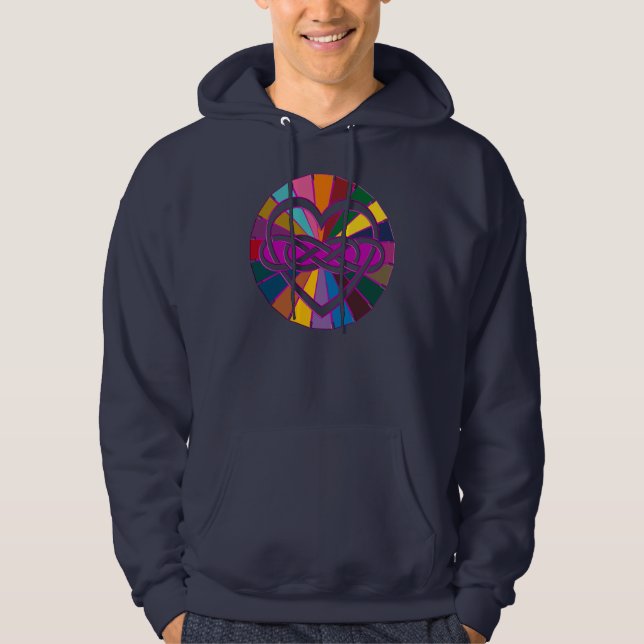 Symbol double Infinity Heart colourful shine Hoodie (Front)