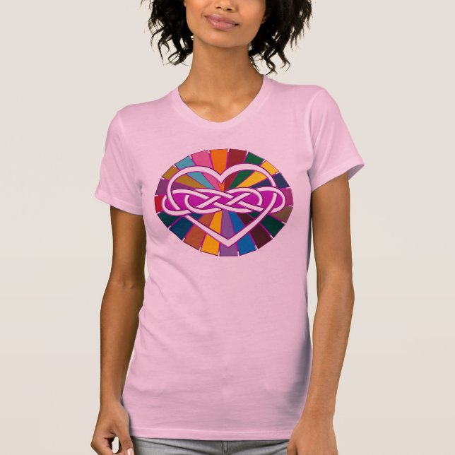 Symbol double Infinity Heart colourful shine T-Shirt (Front)