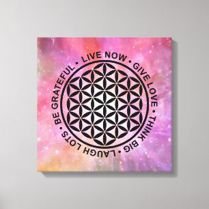 Symbol Flower Of Life - Rules Of Life 1 Canvas Print