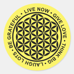 Symbol Flower Of Life - Rules Of Life 1 Classic Round Sticker