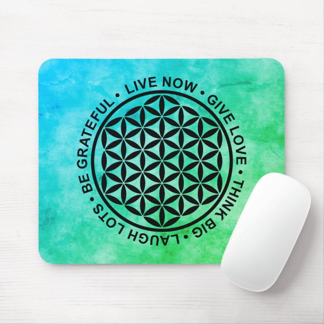 Symbol Flower Of Life - Rules Of Life 1 Mouse Pad (With Mouse)