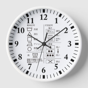 Symbol for Washing Indication Round Clock