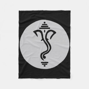 Symbol Ganesha Meditation Spiritual India Yoga Fleece Blanket