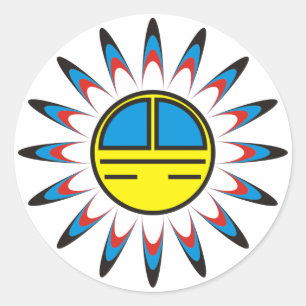 symbol Indian Classic Round Sticker