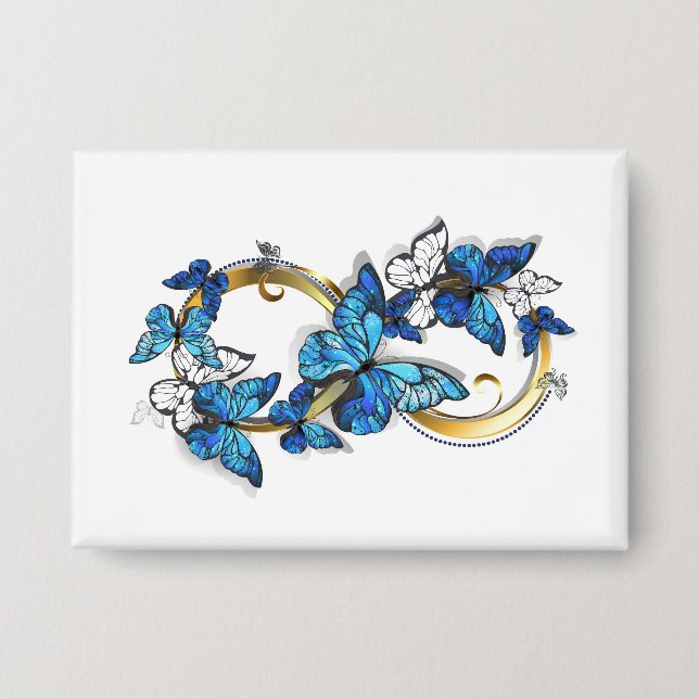 Symbol Infinity of Blue Morpho Butterflies (Front)