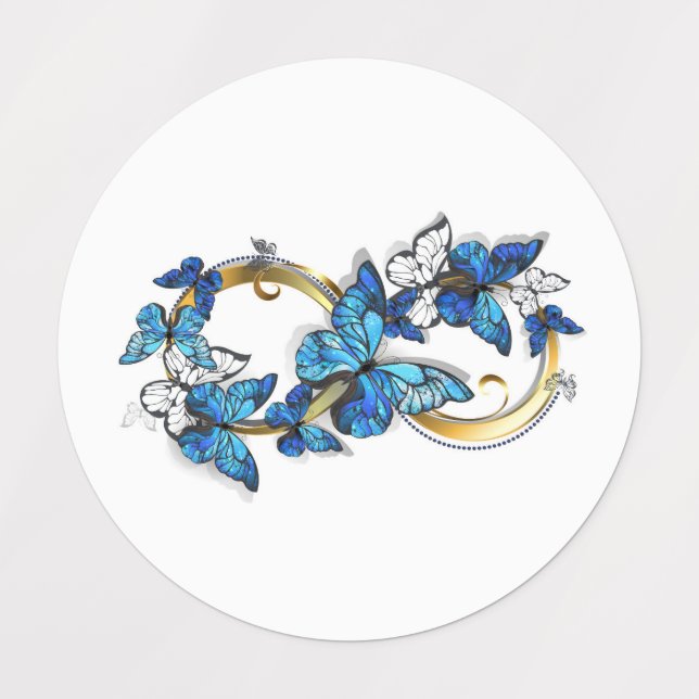 Symbol Infinity of Blue Morpho Butterflies (Design 1)