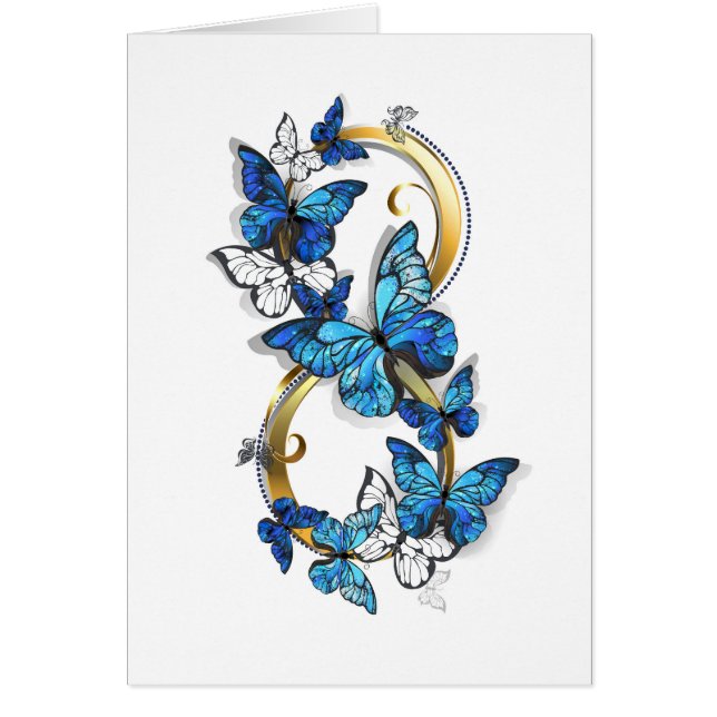 Symbol Infinity of Blue Morpho Butterflies (Front)