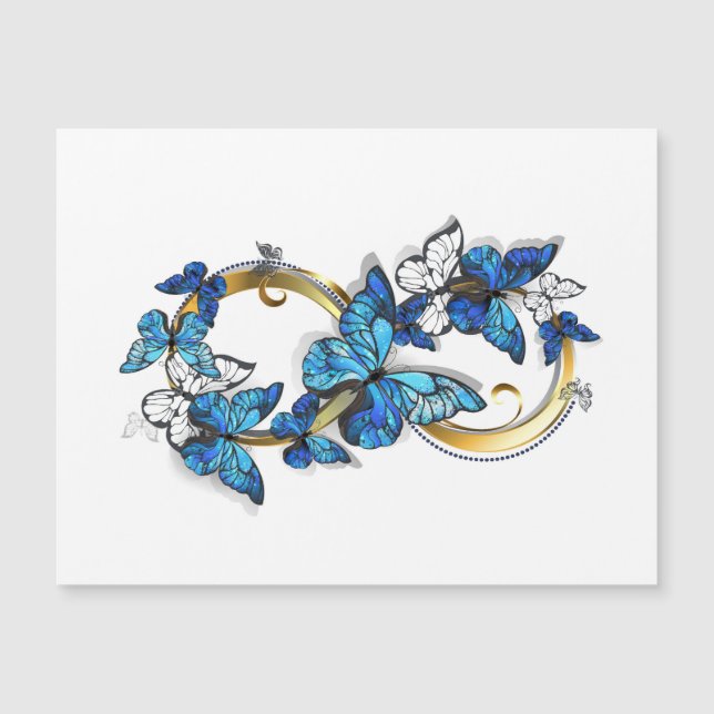 Symbol Infinity of Blue Morpho Butterflies (Front)