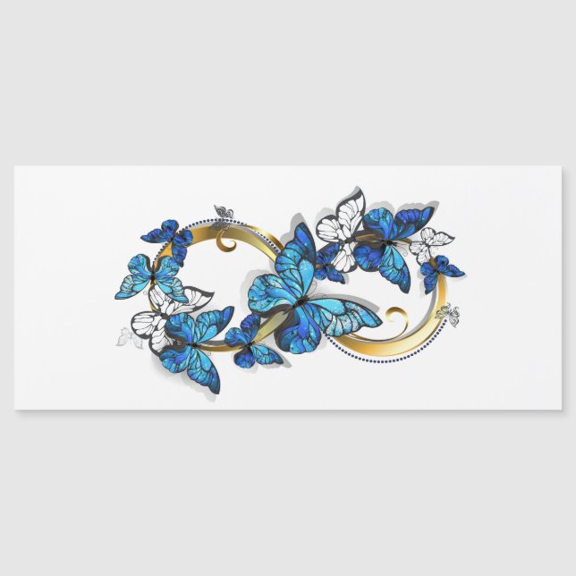 Symbol Infinity of Blue Morpho Butterflies (Front)