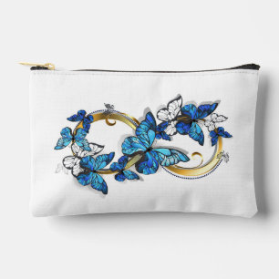 Symbol Infinity of Blue Morpho Butterflies Accessory Pouch