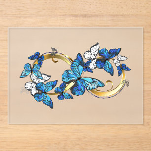 Symbol Infinity of Blue Morpho Butterflies Acrylic Invitations