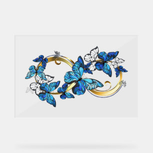 Symbol Infinity of Blue Morpho Butterflies Acrylic Sign