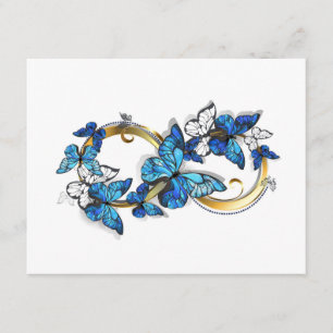 Symbol Infinity of Blue Morpho Butterflies Advice Card