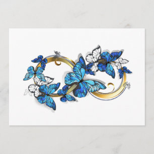 Symbol Infinity of Blue Morpho Butterflies Advice Card