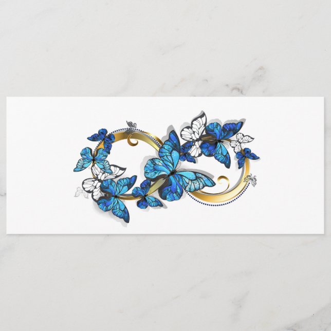 Symbol Infinity of Blue Morpho Butterflies Advice Card (Front)