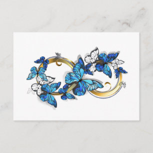 Symbol Infinity of Blue Morpho Butterflies Advice Card