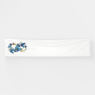 Symbol Infinity of Blue Morpho Butterflies Banner