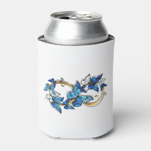 Symbol Infinity of Blue Morpho Butterflies Can Cooler (Can Front)