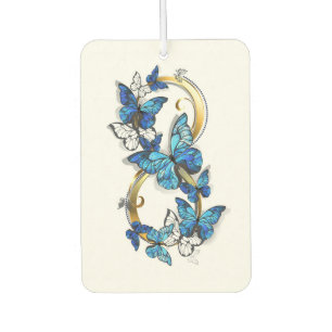 Symbol Infinity of Blue Morpho Butterflies Car Air Freshener