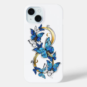 Symbol Infinity of Blue Morpho Butterflies iPhone 15 Case