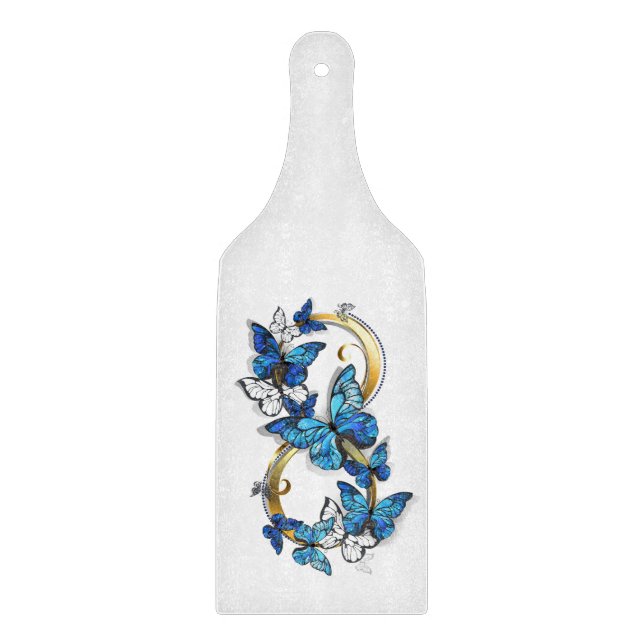 Symbol Infinity of Blue Morpho Butterflies Cutting Board (Front)