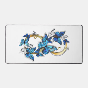 Symbol Infinity of Blue Morpho Butterflies Desk Mat