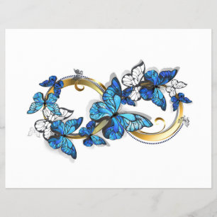 Symbol Infinity of Blue Morpho Butterflies Flyer