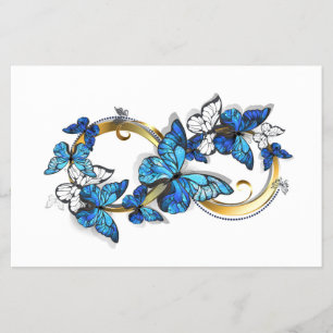 Symbol Infinity of Blue Morpho Butterflies Flyer
