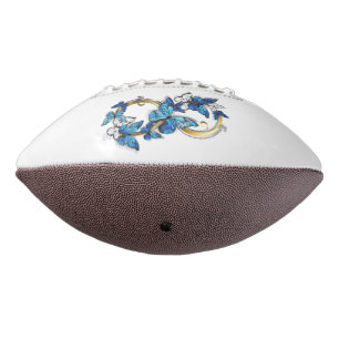 Symbol Infinity of Blue Morpho Butterflies Football